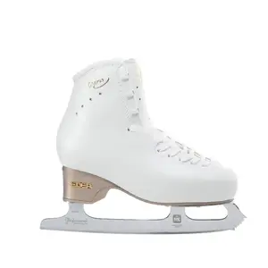 EDEA Фигурные коньки Four-Star для взрослых женщин и детей, начального уровня, с лезвиями MkPro, белые (широкая версия D) + лезвия Mk Pro, размер 32