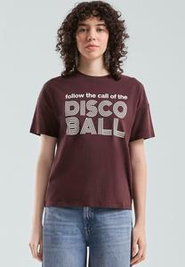 Футболка QS Print T-shirt, Bordeaux