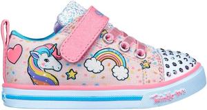 Детские кроссовки Skechers Twinkle Toes Sparkle Lite «Безумие единорога», светло-розовый