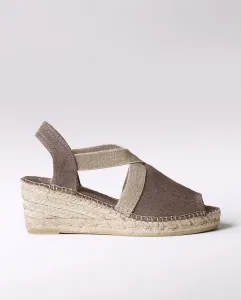 Женские эспадрильи на танкетке из ткани на резинке Toni Pons, коричневый