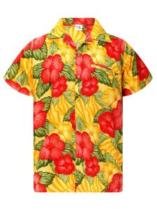 Рубашка King Kameha Wild Flowers, желтый