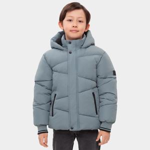 Детское зимнее пальто Rokka&Rolla Grid с флисовой подкладкой, зеленый