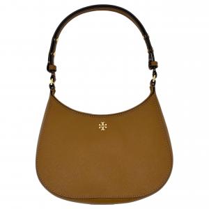 Эмерсон Текстурированная Кожаная Сумка Через Плечо Женская Фундуковый Коричневый TORY BURCH
