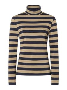 More & More Узкая полосатая водолазка в обычную полоску, трикотаж, мягкий, латунный, темно-синий