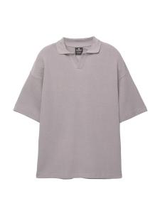 Рубашка Pull&Bear, серо-коричневый