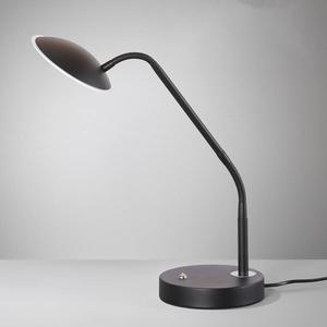 Светодиодная настольная лампа Fischer & Honsel Tallri, железо / сатиновое стекло - 1 лампа - черный