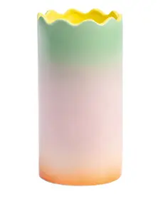 Ваза fade с фестонами, 24х12 см, &K Amsterdam, розовый