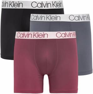 Комплект из 3 мужских трусов-боксеров Calvin Klein из хлопка и эластичной ткани с низкой посадкой, B(Np2214-502)/G