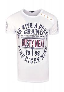 Футболка с планкой на пуговицах сбоку RUSTY NEAL