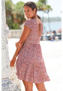 LASCANA Женское платье с принтом и вырезом на спине, цвет multi