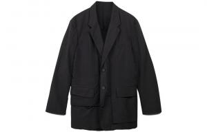 Y-3 Куртка Y 3 Cr Nyl с эффектом складок однобортная, Black