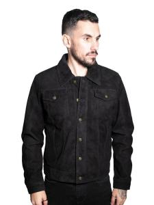 Куртка Trucker из козьей замши-Тараз Infinity Leather, черный