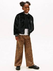 Детские джинсы с леопардовым принтом и широкими штанинами Tommy Hilfiger, Multi