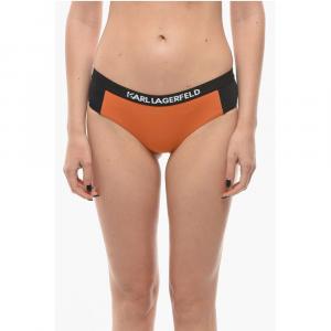 Двухцветный спортивный плавки бикини с резинкой с логотипом на Karl Lagerfeld, Bicolor