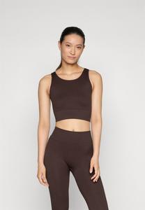 Топ ONLY Play ONPJAIA LIFE SEAM SHORT, Chocolate Torte/Dark Brown