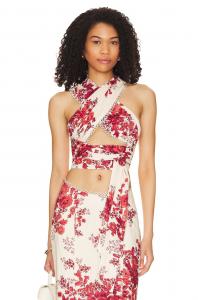 Топ LPA 532, цвет Red & Cream Floral