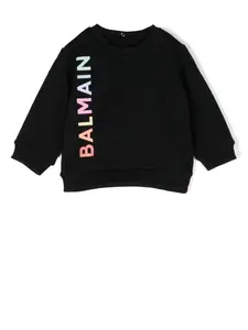 Джемпер с логотипом Balmain Kids, черный