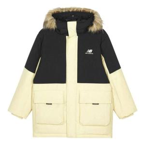 Куртка пуховик с цветными блоками New Balance, желтый