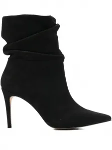 Ботинки с заострённым носком и сборками на каблуке 87 мм Carrano, черный