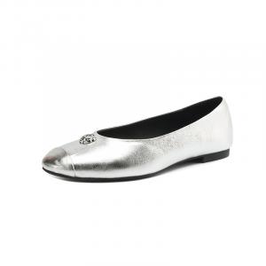 Повседневные однобортные туфли женские серебристые Hongyanglin, Silver