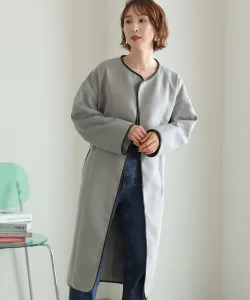 Пальто-накидка с отделкой в тон Pourvous, цвет Gray