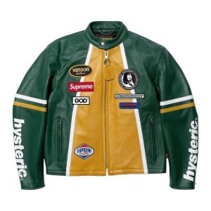 Куртка Supreme x HYSTERIC GLAMOUR x Vanson Leather Jacket, Green