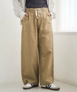 Хлопковые брюки-клеш с драпировкой Coen, цвет Beige