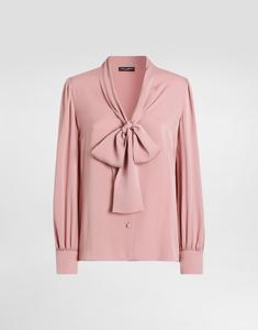 Рубашка из эластичного шармеза DOLCE & GABBANA, розовый