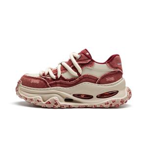 FAIRWHALE Водонепроницаемые, износостойкие, легкие, дышащие, увеличивающие рост, низкие повседневные туфли, красные, мужские