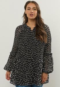 Блуза Yours Clothing FLORAL PLEATED , Jet Black/Anthracite