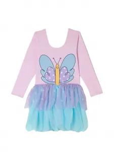 Платье в горох с бабочками Stella Mccartney Kids, розовый