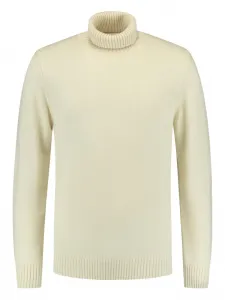 Свитер с воротником-стойкой Luigi Borrelli, белый