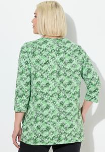 Топ Ulla Popken Long sleeved top, Apple Green/Green