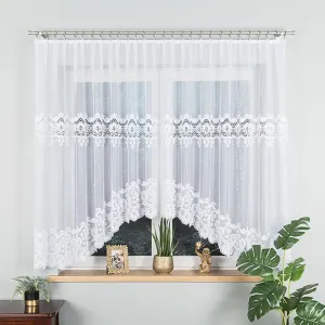 ДАРЬЯ - Готовая жаккардовая штора с подгибом по низу - 300х160 см - белая MARKIZETA HOME