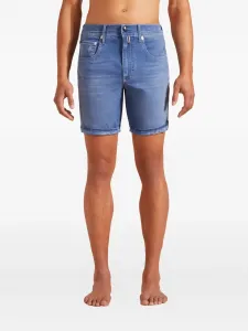 Джинсовые шорты с принтом Vilebrequin, синий