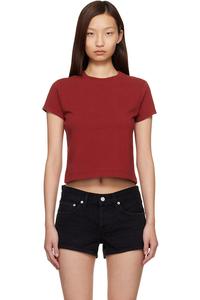 Agolde Красная укороченная футболка Adine