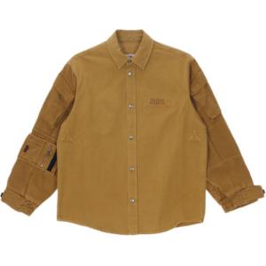 Martine Rose Рубашки унисекс, желтые с отворотом, средней высоты