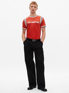 Хлопковая футболка Regular Fit с короткими рукавами в стиле Varsity THE KOOPLES, Red