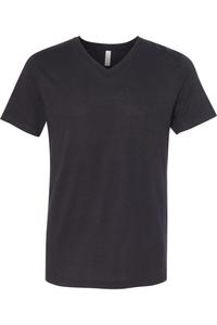 Футболка с коротким рукавом и V-образным вырезом BELLA + CANVAS Triblend, цвет solid black triblend