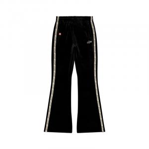 Брюки с вышивкой логотипа A Bathing APE и деталями из тесьмы Aape, черный