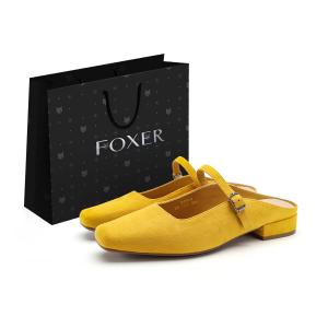 FOXER Женские закрытые тапочки желтые, цвет Yellow