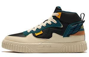 Кеды мужские, обувь для скейтбординга высокая теплая льняная черный Erke