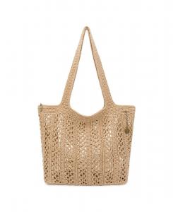 Классическая большая вязаная сумка-тоут The Sak, Bamboo With gold