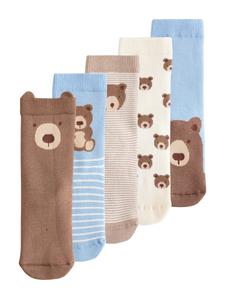 Носки Next, светло-бежевый/темно-бежевый/светло-голубой/коричневый