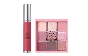 Набор теней для век и блеска для губ в 9 цветах 3CE