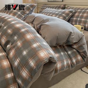 Yalu Комплект постельного белья из 4 предметов (простыня 200 см, пододеяльник 220х240 см), цвет Luoca + Zhonghui, из хлопка