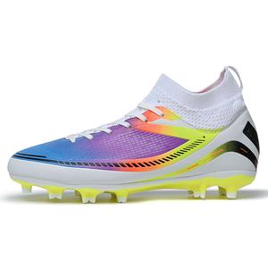 Wooden Rabbit Футбольные бутсы AG Short Rubber Studs FG Long Rubber Studs унисекс бело-фиолетовые с длинными шипами, цвет White Purple (Long Stud)