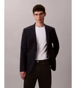 Элегантный шерстяной жакет slim fit Calvin Klein, темно-синий