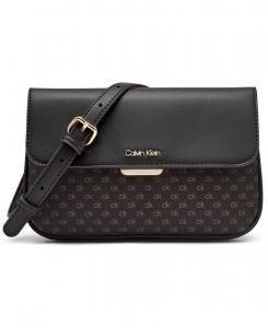Сумка-кроссбоди Calvin Klein Arya Mini Signature с регулируемым клапаном Macy's, Black