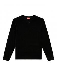 Свитер Diesel K-Cevro с круглым вырезом и овальной буквой D, черный